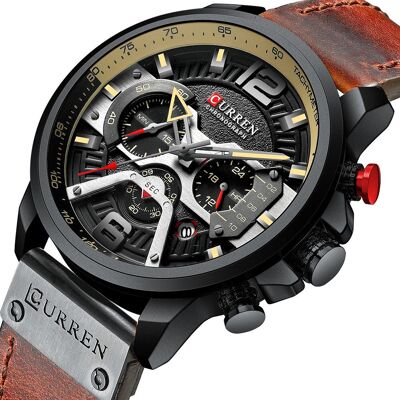 ZeeTech Zegarek Męski Curren 8329 Czarno-Brązowy ZeeTech Zegarek Męski Curren 8329 Czarno-Brązowy
