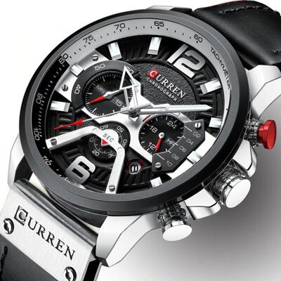 ZeeTech Zegarek Męski Curren 8329 Czarno-Srebrny ZeeTech Zegarek Męski Curren 8329 Czarno-Srebrny