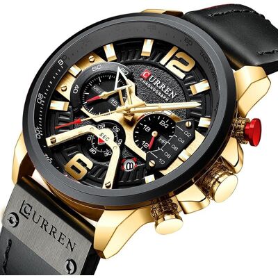 ZeeTech Zegarek Męski Curren 8329 Czarno-Złoty ZeeTech Zegarek Męski Curren 8329 Czarno-Złoty