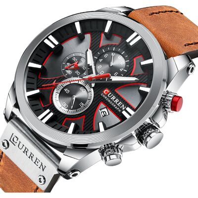 ZeeTech Zegarek Męski Curren 8346 Srebrno-Brązowy ZeeTech Zegarek Męski Curren 8346 Srebrno-Brązowy