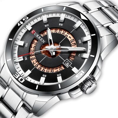 ZeeTech Zegarek Męski Curren 8359 Srebrno-Czarny ZeeTech Zegarek Męski Curren 8359 Srebrno-Czarny
