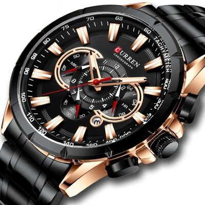 ZeeTech Zegarek Męski Curren 8363 Czarny ZeeTech Zegarek Męski Curren 8363 Czarny