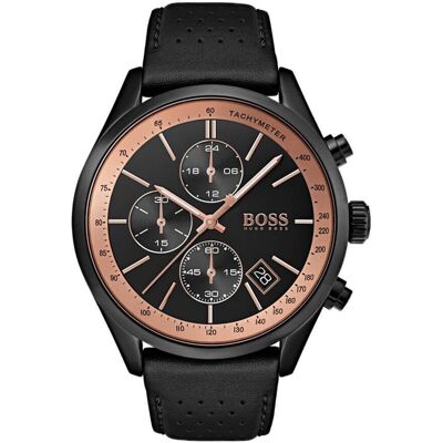 Zegarek Męski Czarny Hugo Boss GRAND PRIX 1513550 Zegarek Męski Czarny Hugo Boss GRAND PRIX 1513550
