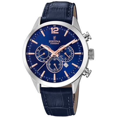 Zegarek Męski Festina F20542-4 niebieski Zegarek Męski Festina F20542-4 niebieski