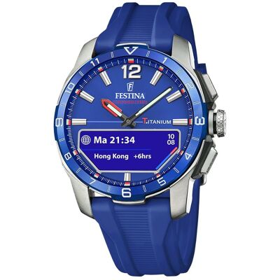 Zegarek męski Festina silikon niebieski Festina Connected UF23000/3 Zegarek męski Festina silikon niebieski Festina Connected UF23000/3