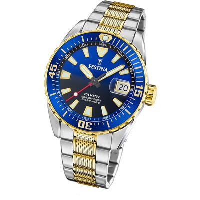 Zegarek męski Festina The Originals, stal nierdzewna, srebrny, złoty UF20706/1 Zegarek męski Festina The Originals, stal nierdzewna, srebrny, złoty UF20706/1