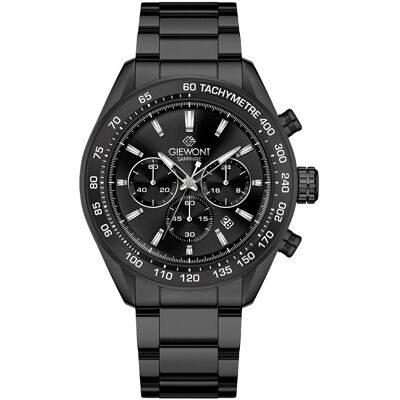 Zegarek Męski Giewont Chronograph Sapphire Czarny GW9580-B2 Zegarek Męski Giewont Chronograph Sapphire Czarny GW9580-B2
