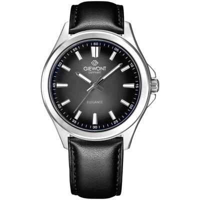 Zegarek Męski Giewont Elegance Sapphire Czarny GW5160-A2 + BOX Zegarek Męski Giewont Elegance Sapphire Czarny GW5160-A2 + BOX