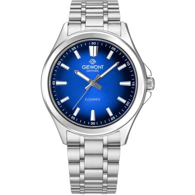 Zegarek Męski Giewont Elegance Sapphire Srebrno Niebieski GW5160-B3 Zegarek Męski Giewont Elegance Sapphire Srebrno Niebieski GW5160-B3