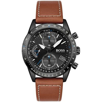 Zegarek Męski Hugo Boss PILOT EDITION 1513851 Brązowy pasek Zegarek Męski Hugo Boss PILOT EDITION 1513851 Brązowy pasek