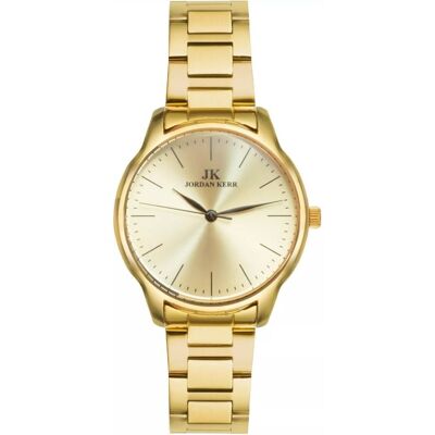 Zegarek Męski Jordan Kerr C4018 Stalowy Gold Zegarek Męski Jordan Kerr C4018 Stalowy Gold