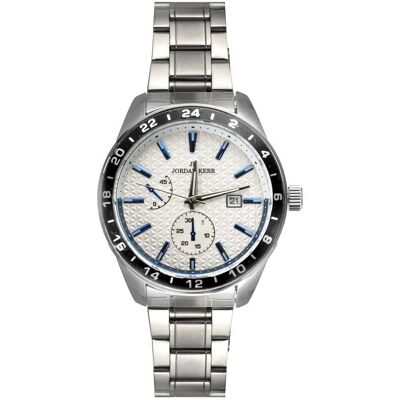 Zegarek męski Jordan Kerr L1054 IPS tarcza srebrna Zegarek męski Jordan Kerr L1054 IPS tarcza srebrna