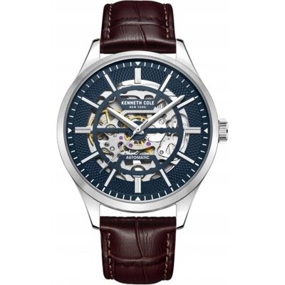 Zegarek Męski Kenneth Cole Kcwge2220401 Granatowy Klasyczny Skeleton Zegarek Męski Kenneth Cole Kcwge2220401 Granatowy Klasyczny Skeleton