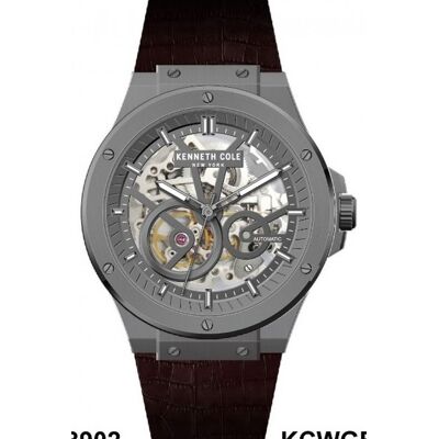 Zegarek Męski Kenneth Cole Kcwgx0063901 Brązowy Klasyczny Skeleton Zegarek Męski Kenneth Cole Kcwgx0063901 Brązowy Klasyczny Skeleton
