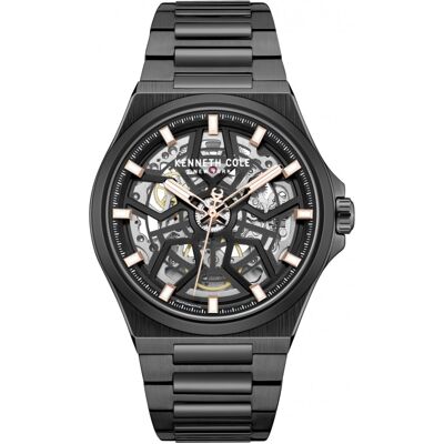 Zegarek Męski Kenneth Cole Kcwgy0065303 Czarny Klasyczny Skeleton Zegarek Męski Kenneth Cole Kcwgy0065303 Czarny Klasyczny Skeleton
