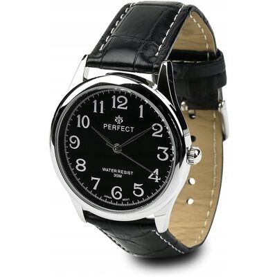 Perfect Zegarek Męski Klasyczny Kwarcowy Elegancki Pasek Skórzany Analog DUŻE CYFRY Perfect Zegarek Męski Klasyczny Kwarcowy Elegancki Pasek Skórzany Analog DUŻE CYFRY