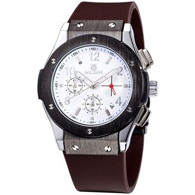 Inny producent Zegarek męski / MEGIR / pasek / chronograf / datownik / 3002 Inny producent Zegarek męski / MEGIR / pasek / chronograf / datownik / 3002