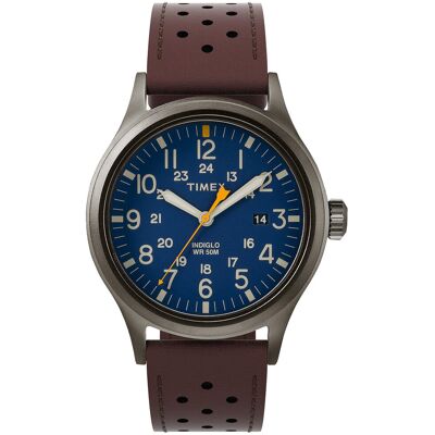 Zegarek męski na brązowym pasku TIMEX SCOUT TWF3C8080B4 wodoodporny czytelny z podświetleniem Zegarek męski na brązowym pasku TIMEX SCOUT TWF3C8080B4 wodoodporny czytelny z podświetleniem