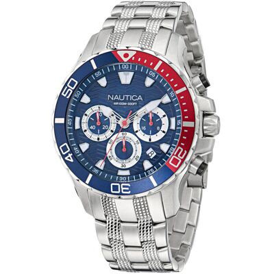 Zegarek Męski Nautica Napnss504 Srebrny Zegarek Męski Nautica Napnss504 Srebrny