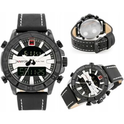 Zegarek Męski Naviforce - Nf9114 - Black/silver + Grawer Zegarek Męski Naviforce - Nf9114 - Black/silver + Grawer