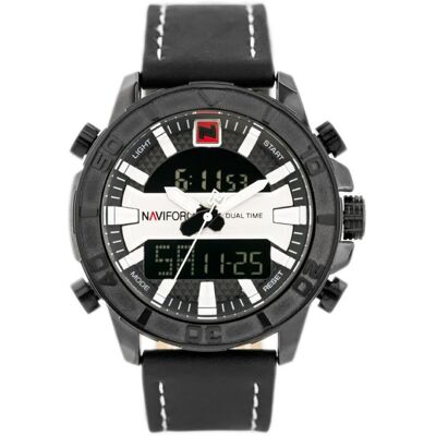 ZEGAREK MĘSKI NAVIFORCE - NF9114 (zn046a) - black/silver ZEGAREK MĘSKI NAVIFORCE - NF9114 (zn046a) - black/silver