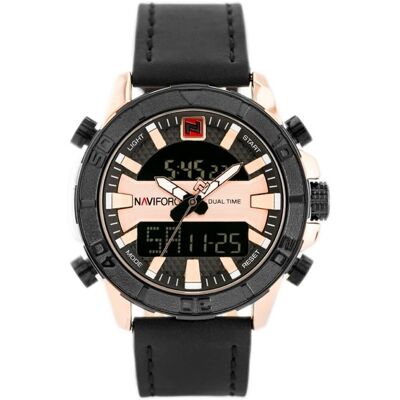 ZEGAREK MĘSKI NAVIFORCE - NF9114 (zn046d) - black/rosegold ZEGAREK MĘSKI NAVIFORCE - NF9114 (zn046d) - black/rosegold