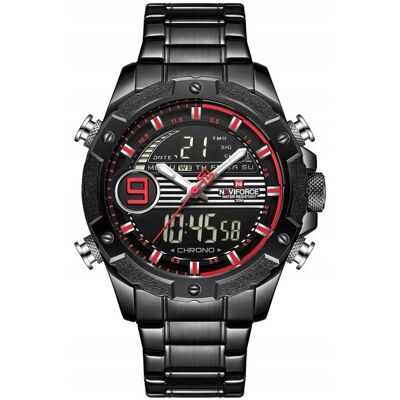 ZEGAREK MĘSKI NAVIFORCE - NF9146S - black/red + BOX + GRAWER ZEGAREK MĘSKI NAVIFORCE - NF9146S - black/red + BOX + GRAWER