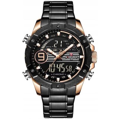 ZEGAREK MĘSKI NAVIFORCE - NF9146S - black/rosegold + BOX + GRAWER ZEGAREK MĘSKI NAVIFORCE - NF9146S - black/rosegold + BOX + GRAWER