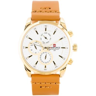 Zegarek Męski Naviforce - Nf9148 (Zn085B) Gold + Box Zegarek Męski Naviforce - Nf9148 (Zn085B) Gold + Box