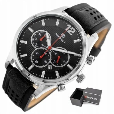 ZEGAREK MĘSKI PERFECT CHRONOGRAF DATA +BOX GRAWER ZEGAREK MĘSKI PERFECT CHRONOGRAF DATA +BOX GRAWER