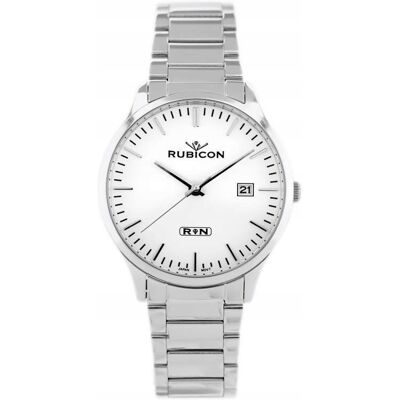 Zegarek Męski Rubicon Rndd60 - Stalowy + Grawer Zegarek Męski Rubicon Rndd60 - Stalowy + Grawer