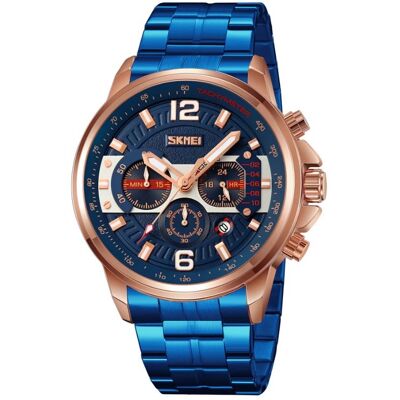 Zegarek męski / SKMEI / bransoleta / chronograf datownik stoper / niebieski Zegarek męski / SKMEI / bransoleta / chronograf datownik stoper / niebieski