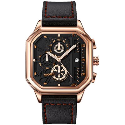 Zegarek męski SKMEI pasek skóra chronograf Zegarek męski SKMEI pasek skóra chronograf