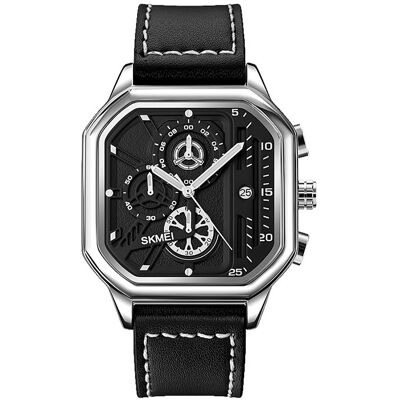 Zegarek męski SKMEI pasek skóra chronograf Zegarek męski SKMEI pasek skóra chronograf