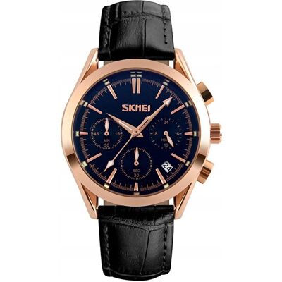 Zegarek męski / SKMEI / pasek / skóra / datownik / chronograf Zegarek męski / SKMEI / pasek / skóra / datownik / chronograf
