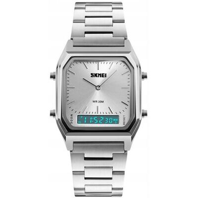 Zegarek męski / SKMEI / srebrny / bransoleta / LED 12/24 h / wiele funkcji Zegarek męski / SKMEI / srebrny / bransoleta / LED 12/24 h / wiele funkcji