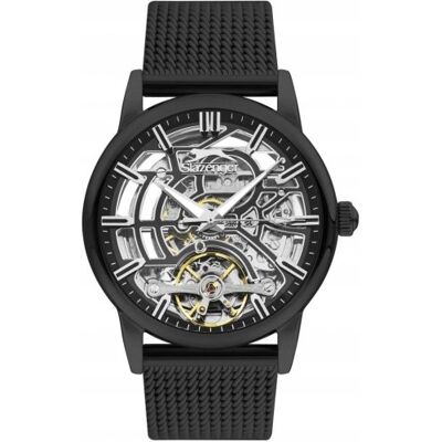Zegarek Męski Slazenger Sl.09.2266.1.05 Czarny Fashion Skeleton Zegarek Męski Slazenger Sl.09.2266.1.05 Czarny Fashion Skeleton