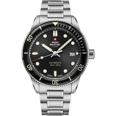 Inny producent Zegarek Męski Swiss Military by Chrono SMA34106.01 srebrny Inny producent Zegarek Męski Swiss Military by Chrono SMA34106.01 srebrny