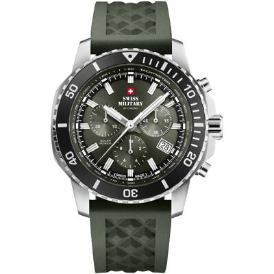 Inny producent Zegarek Męski Swiss Military by Chrono SMS34113.04 zielony Inny producent Zegarek Męski Swiss Military by Chrono SMS34113.04 zielony