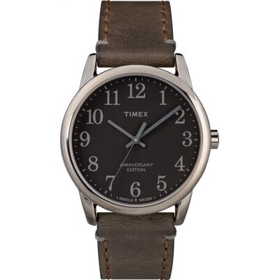 Zegarek męski TIMEX na brązowym skórzanym pasku z cyframi i podświetleniem INDIGLO Zegarek męski TIMEX na brązowym skórzanym pasku z cyframi i podświetleniem INDIGLO