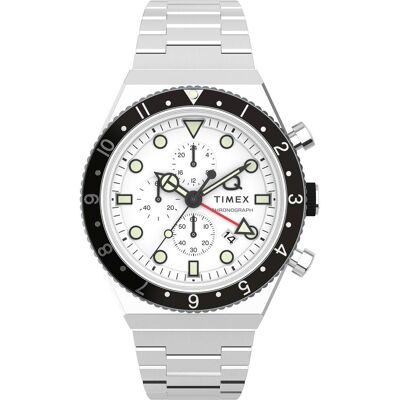 Zegarek męski Timex Q Three Time Zone Chronograph Zegarek męski Timex Q Three Time Zone Chronograph