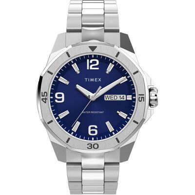 Zegarek Męski Timex TW2W79500 srebrny Zegarek Męski Timex TW2W79500 srebrny