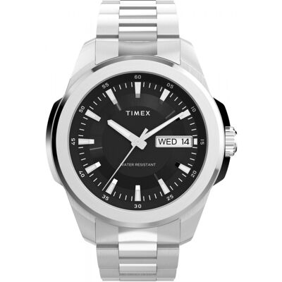 Zegarek Męski Timex TW2Y21000 srebrny Zegarek Męski Timex TW2Y21000 srebrny