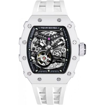 Inny producent Zegarek Męski Tsar Bomba TB8208C-07 biały Inny producent Zegarek Męski Tsar Bomba TB8208C-07 biały