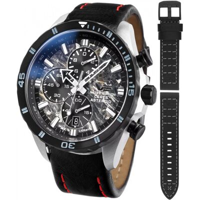 Zegarek Męski Vostok Europe 6S10-320E693LBR czarny Zegarek Męski Vostok Europe 6S10-320E693LBR czarny