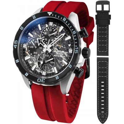 Zegarek Męski Vostok Europe 6S10-320E693SR czerwony Zegarek Męski Vostok Europe 6S10-320E693SR czerwony