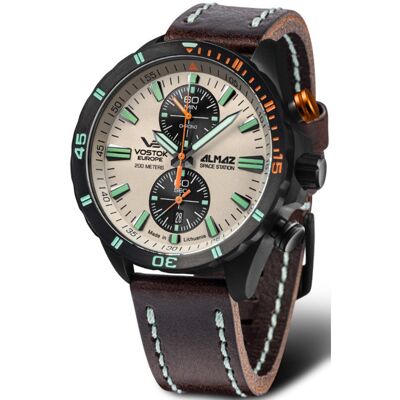 Zegarek Męski Vostok Europe 6S11-320C677 brązowy Zegarek Męski Vostok Europe 6S11-320C677 brązowy
