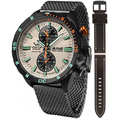 Zegarek Męski Vostok Europe 6S11-320C677B czarny Zegarek Męski Vostok Europe 6S11-320C677B czarny