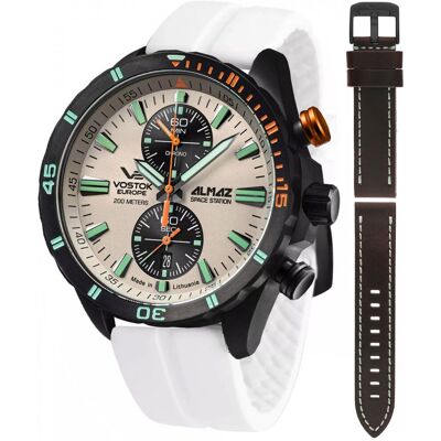 Zegarek Męski Vostok Europe 6S11-320C677SW biały Zegarek Męski Vostok Europe 6S11-320C677SW biały