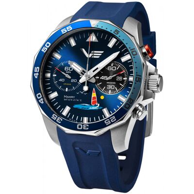 Zegarek Męski Vostok Europe 6S21-225A468 niebieski Zegarek Męski Vostok Europe 6S21-225A468 niebieski